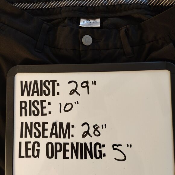 Primo Pants Mens 29x28 Black & Tan Jogger Ankle Zip Golf Lot of 2 - Picture 8 of 8